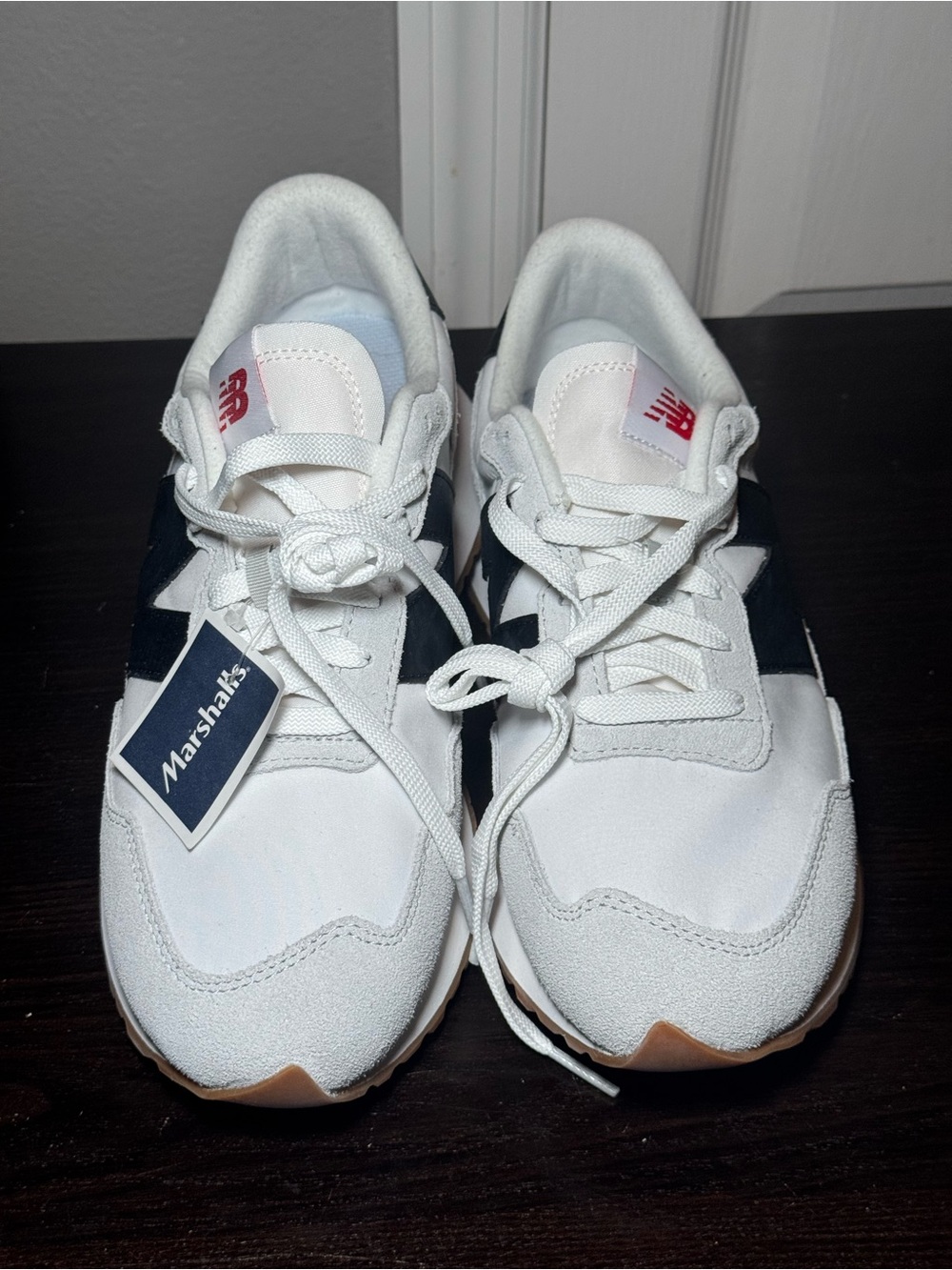 New Balance Retro Runner Sneakers in White and Black - Picture 3 of 4